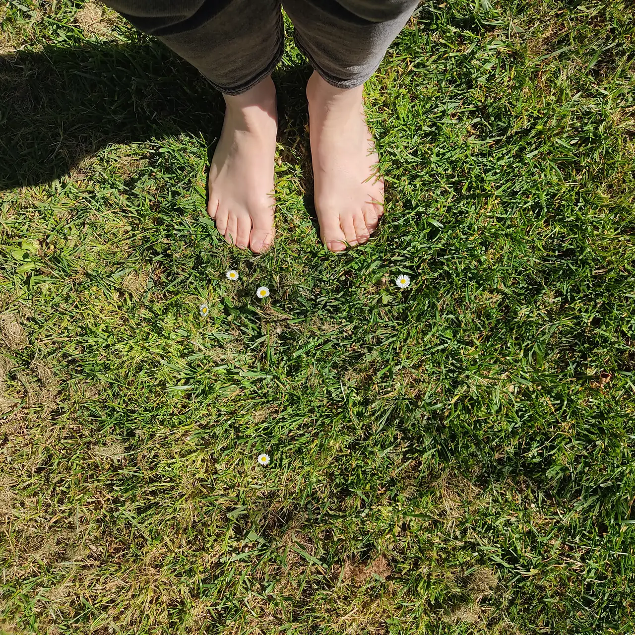 Pieds nus dans l’herbe, au contact du vivant