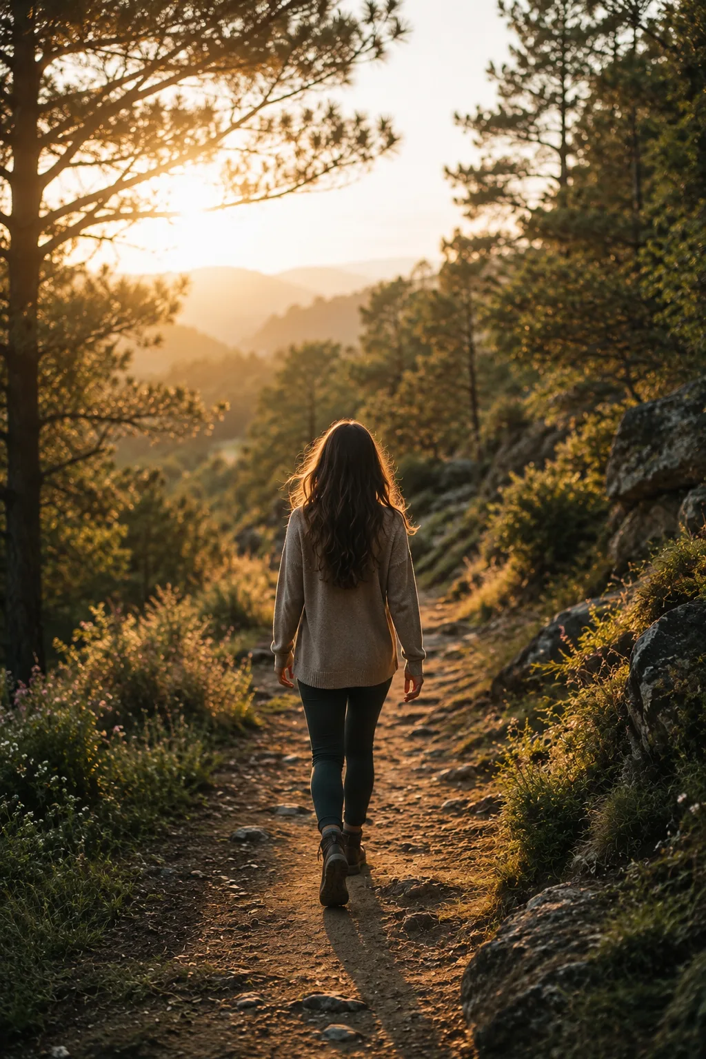 Chemin dans un paysage vivant